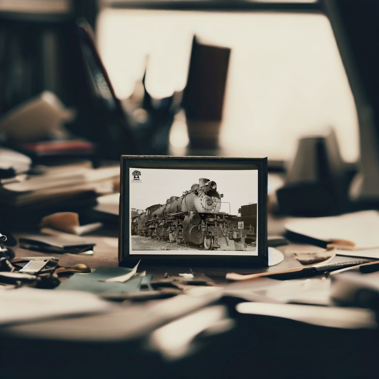 1953 RPPC Picture Postcard - CB&Q Railroad Coal Steam Engine Train 4108 - Denver Colorado - Kodak Stamp Box