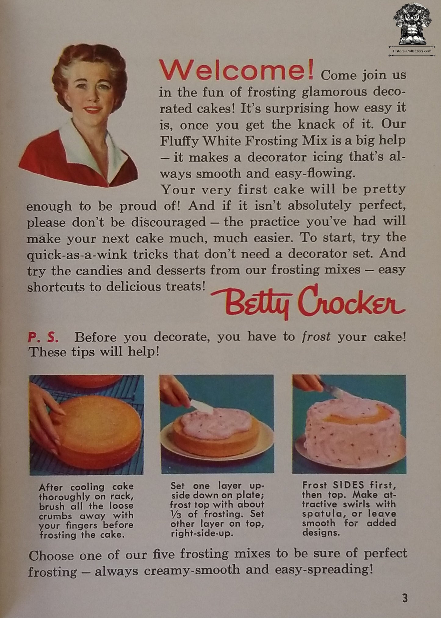 1958 Betty Crocker Frosting Secrets Cookbook - How To Piping Baking Cakes