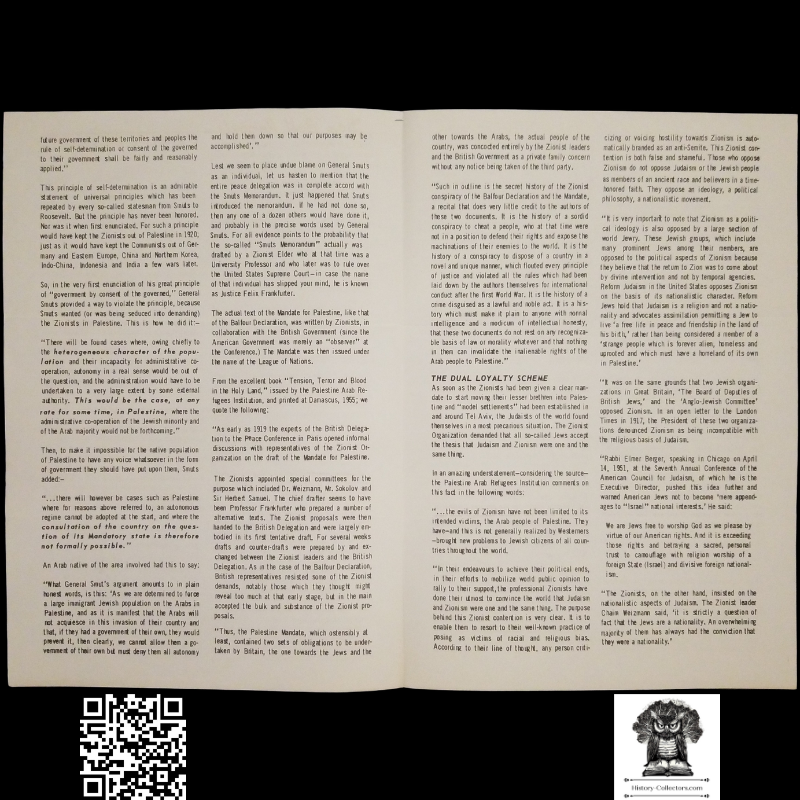 1958 Story Of Modern Zionism Newsletter Part Eight - Secrets Of The Synagogue Of Satan - Don Bell Reports Commentary - December 19 - Anti-Zionism - Israel Geopolitical Criticism