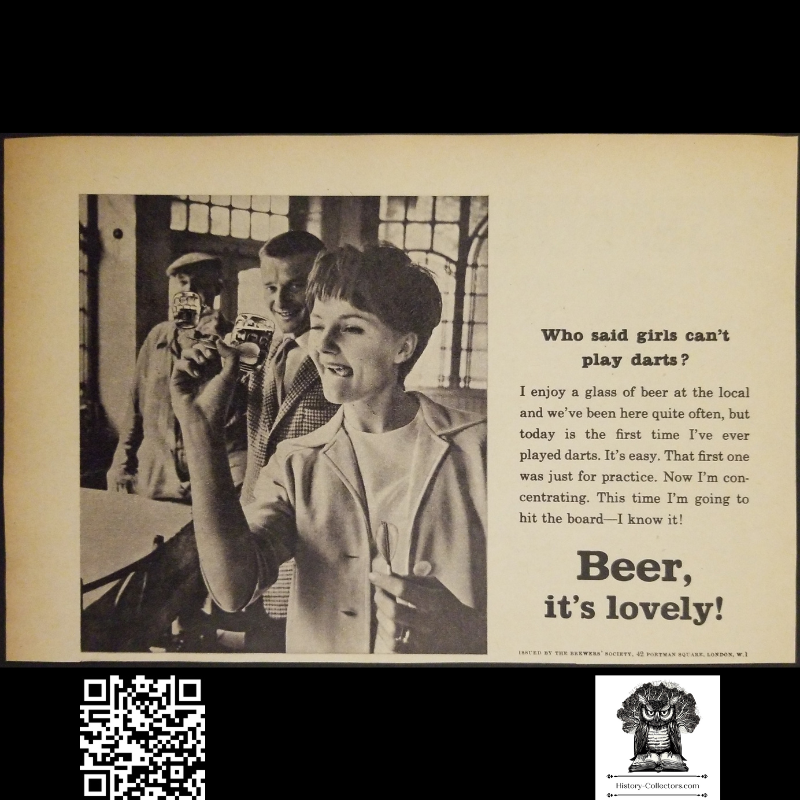1962 British Drink Beer Print Advertisement Clipping - Brewers Society - England - Ready For Framing