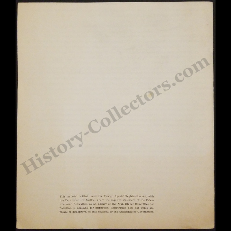 1966 Palestine Arab Delegation Booklet - Zionist Leaders Conspire To Railroad The United States Into A Third World War - 441 Lexington Avenue Room 509 New York - Anti-Zionism Ideology - Foreign Agents Registration - March 1