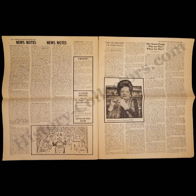 1978 Christian Vanguard Newspaper - New Christian Crusade Church - Metairie Louisiana - Far-Right Ideology - Anti-Zionism - Issue #75 - March