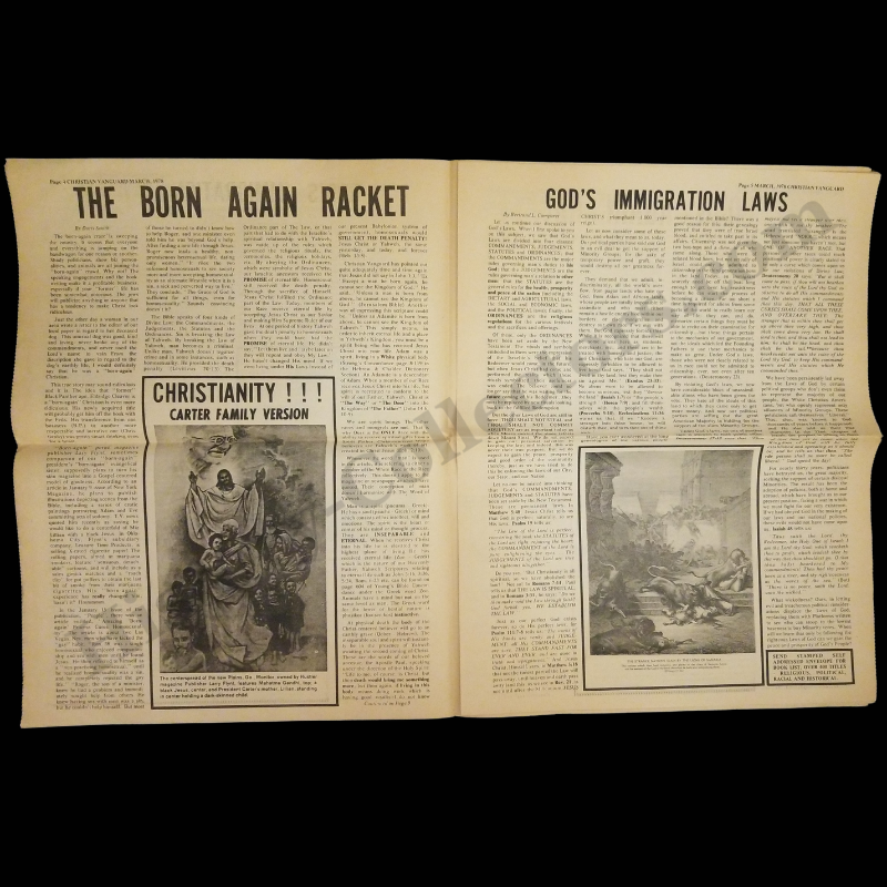 1978 Christian Vanguard Newspaper - New Christian Crusade Church - Metairie Louisiana - Far-Right Ideology - Anti-Zionism - Issue #75 - March