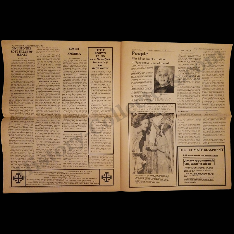 1978 Christian Vanguard Newspaper - New Christian Crusade Church - Metairie Louisiana - Far-Right Ideology - Anti-Zionism - Issue #75 - March
