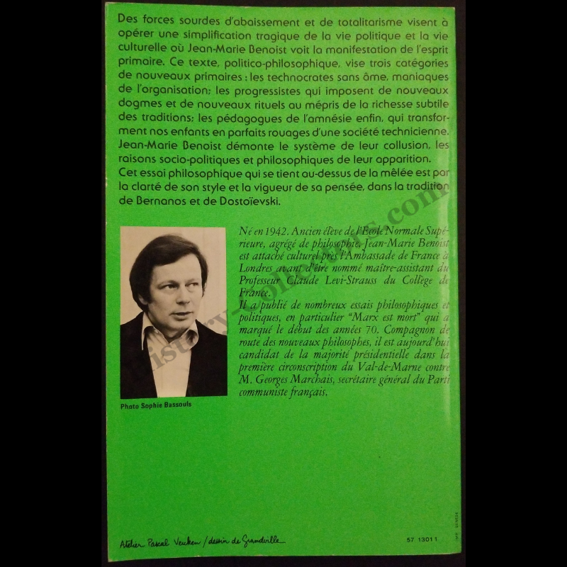 1978 Les Nouveaux Primaires By Jean-Marie Benoist - 1st Edition - Signed Presentation Copy - United States Ambassador Jean Broward Shevlin Gerard - Late Cold War Era - Written In French