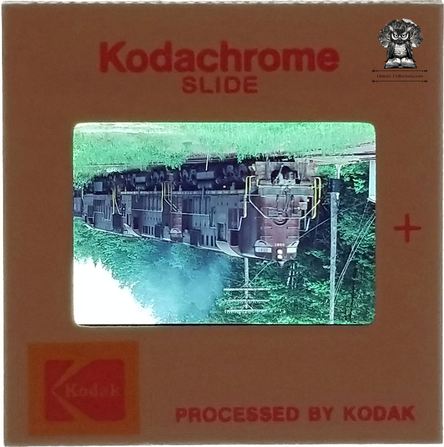 1978 LS&I Lake Superior & Ishpeming Railroad Train Engines Slide - Upper Michigan - Kodak Kodachrome