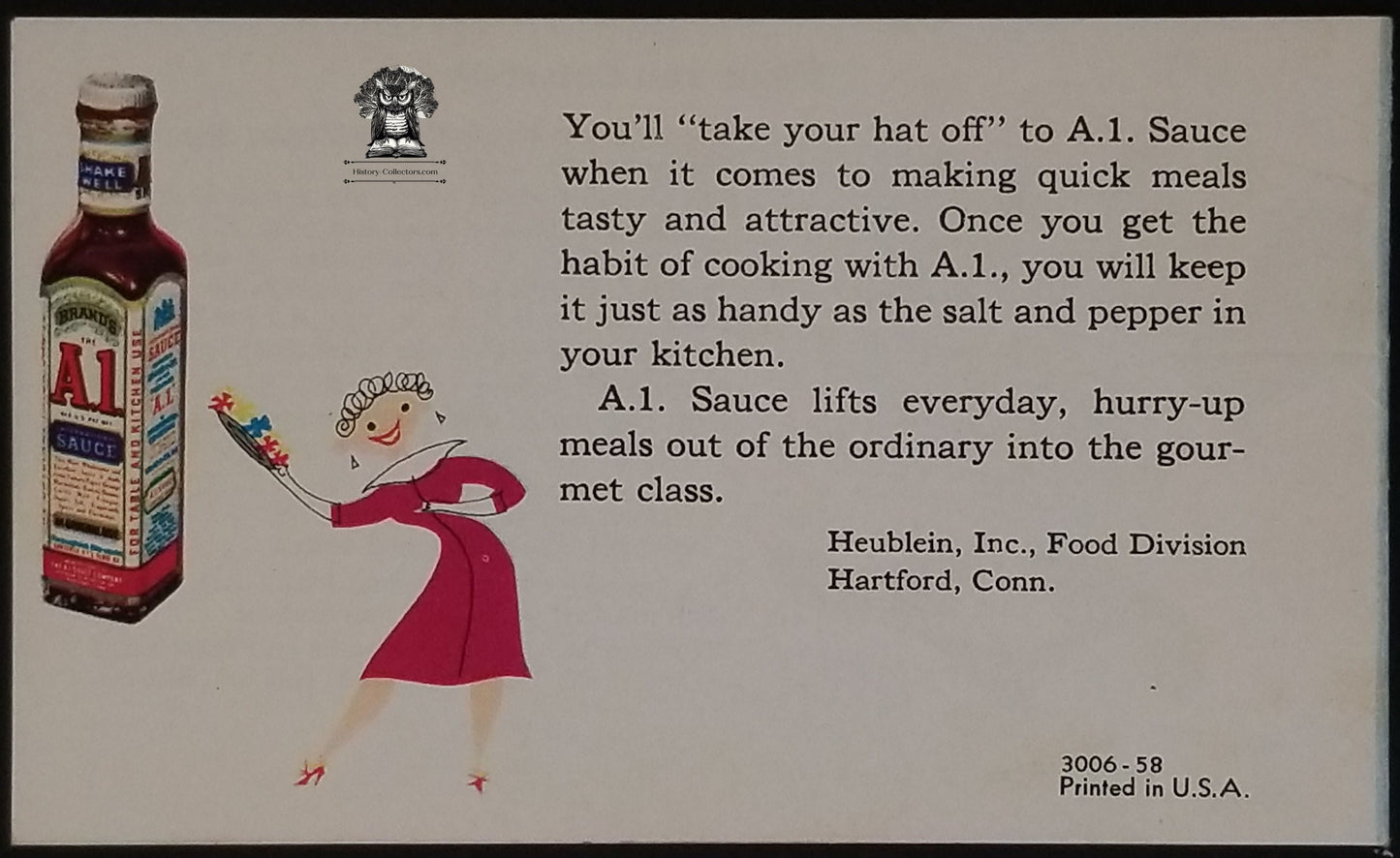 A1 Steak Sauce Recipe Advertising Booklet Pamphlet - Heublein Atomic Mid Century Modern