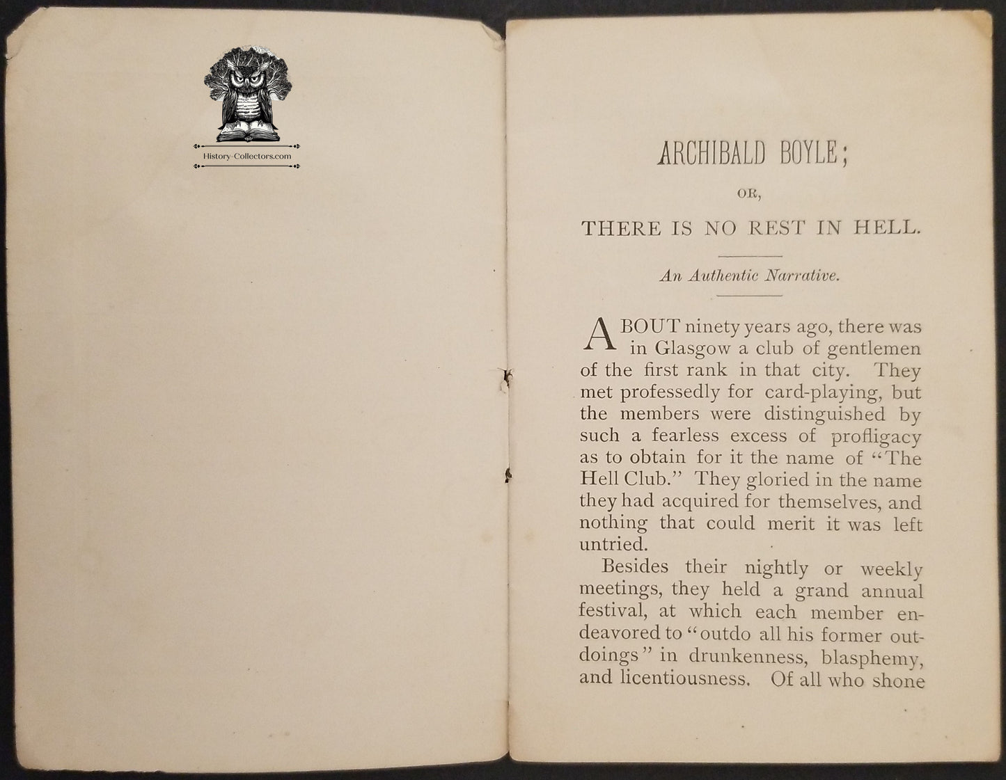 Archibald Boyle There Is No Rest In Hell Booklet - Loizeaux Brothers NY