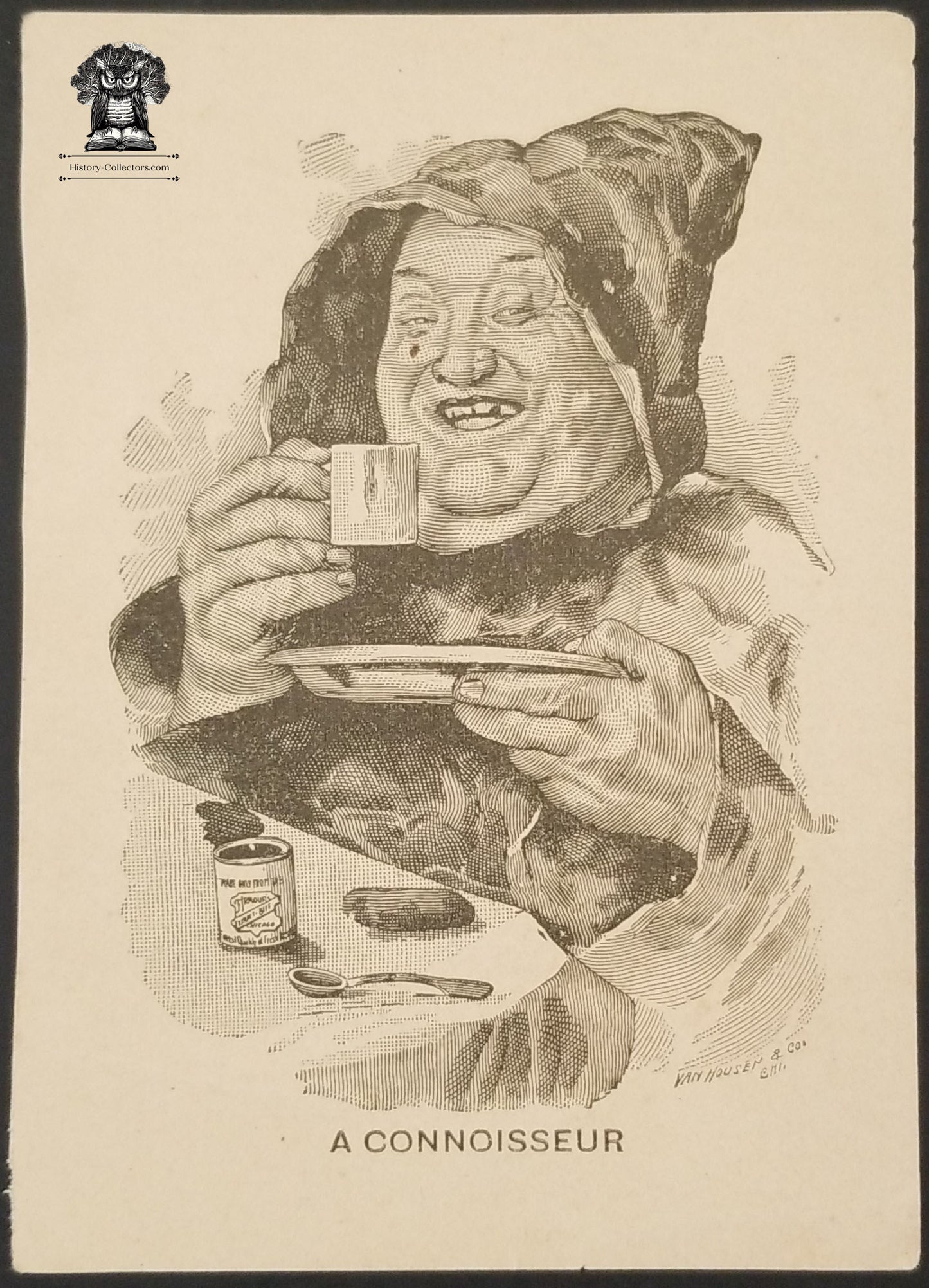 Armour's Beef Extract Advertising Card Connoisseur - Van Housen Litho Chicago IL