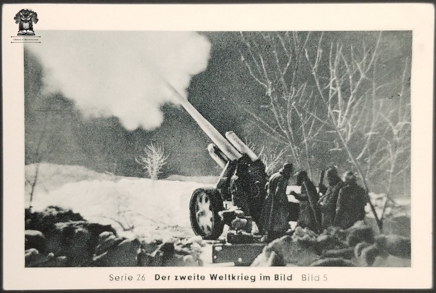 Eilebrecht Cigarettes Advertising Trade Card - WWII German Artillery Soviet Front