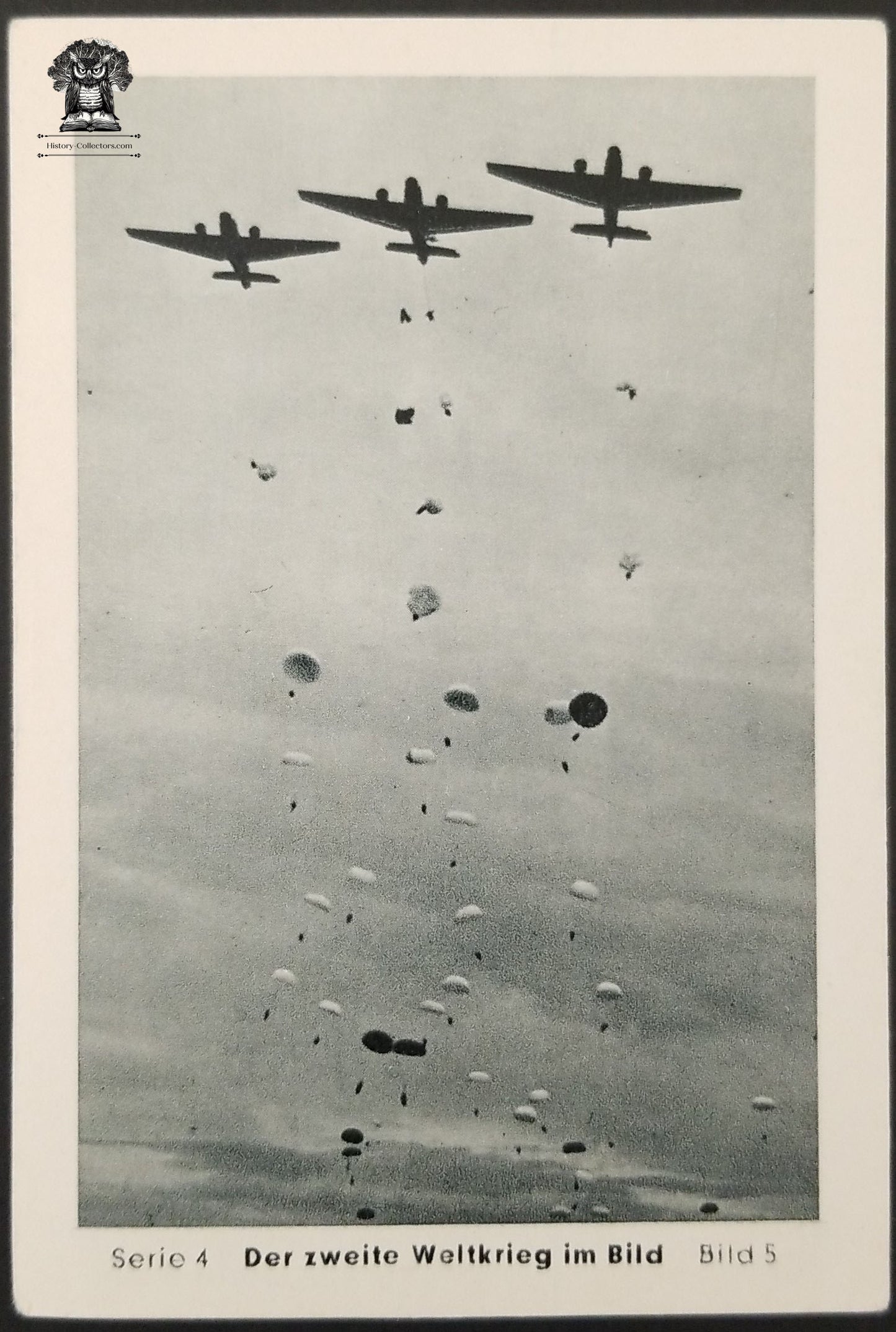 Eilebrecht Cigarettes Advertising Trade Card - German Paratroopers Landing in Norway