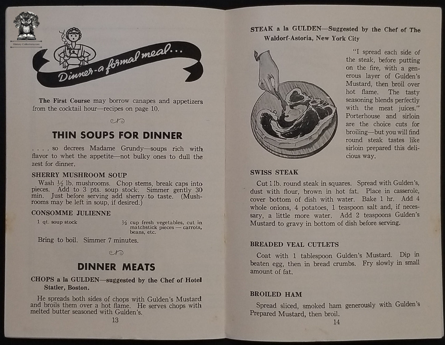 Gulden's Mustard Advertising Recipe Cookbook Booklet - Bright Ideas