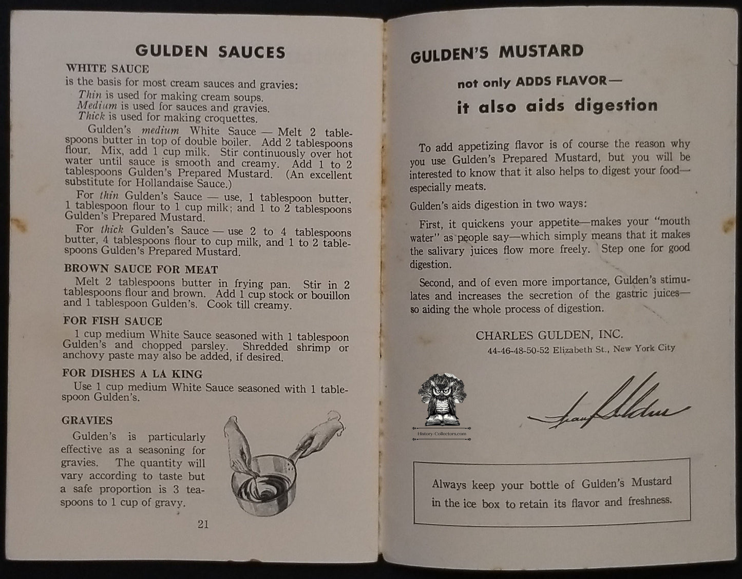 Gulden's Mustard Advertising Recipe Cookbook Booklet - Bright Ideas