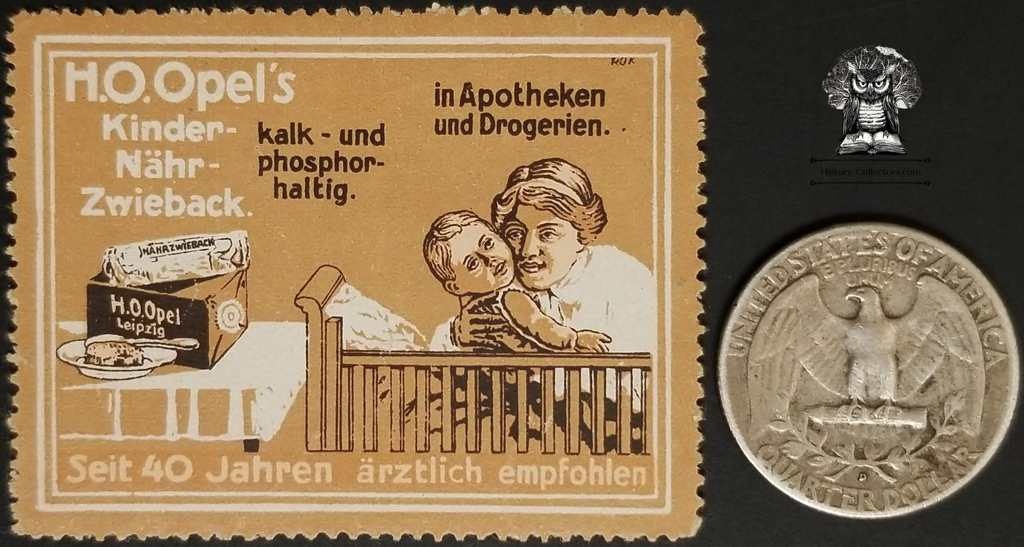 H.O. Opel's Medicine Cinderella Advertising Poster Stamp - Germany