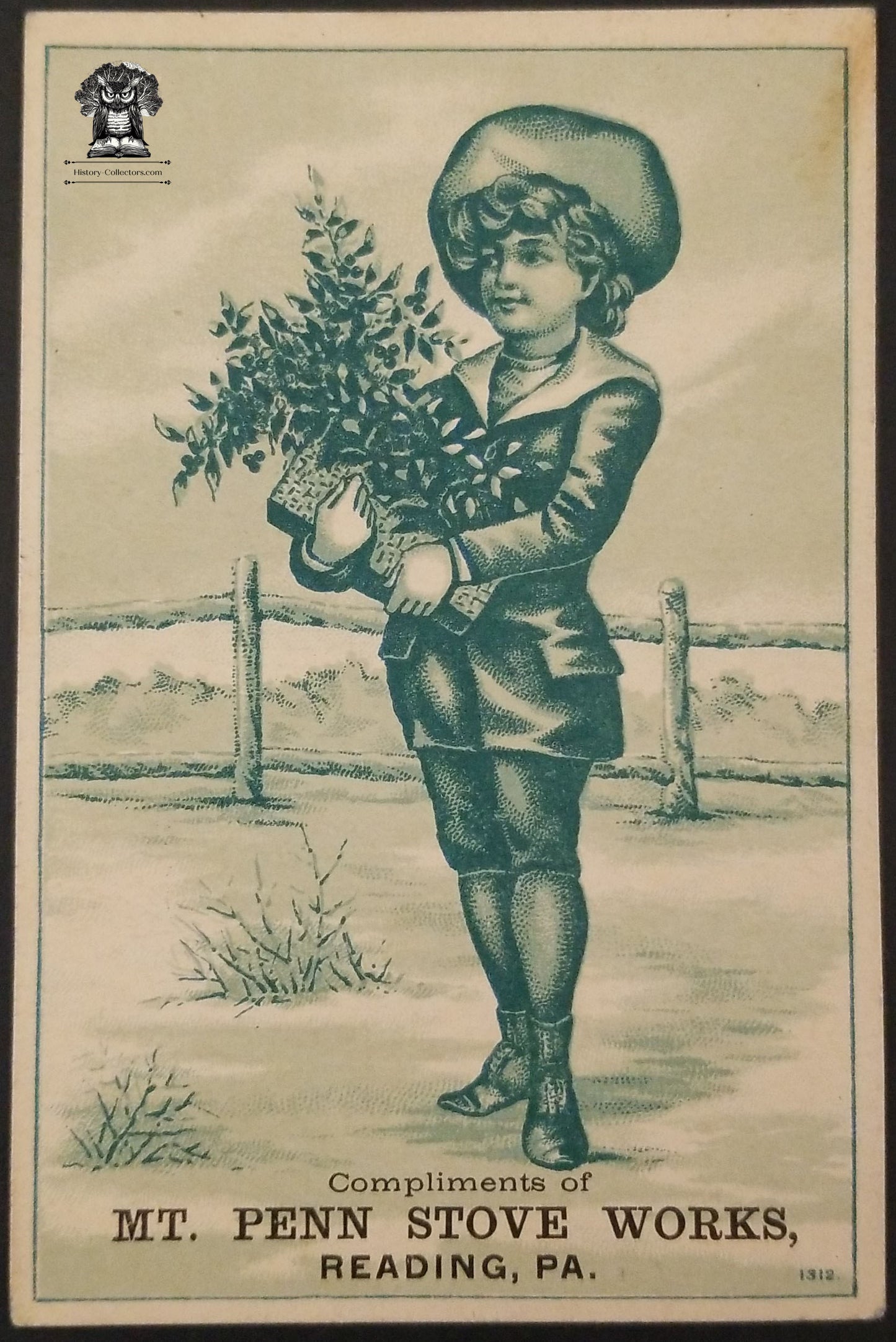 Mt. Penn Stove Works Victorian Advertising Trade Card - Reading PA