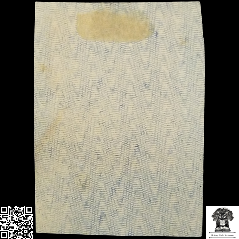 Pre-1948 Jewish National Fund KKL JNF Fundraising Label Cutout - Green Theodor Herzl Stamp - Hebrew Cancelation Marks - 2 Mils Overprint - Star Of David - Zionsim - Judaica