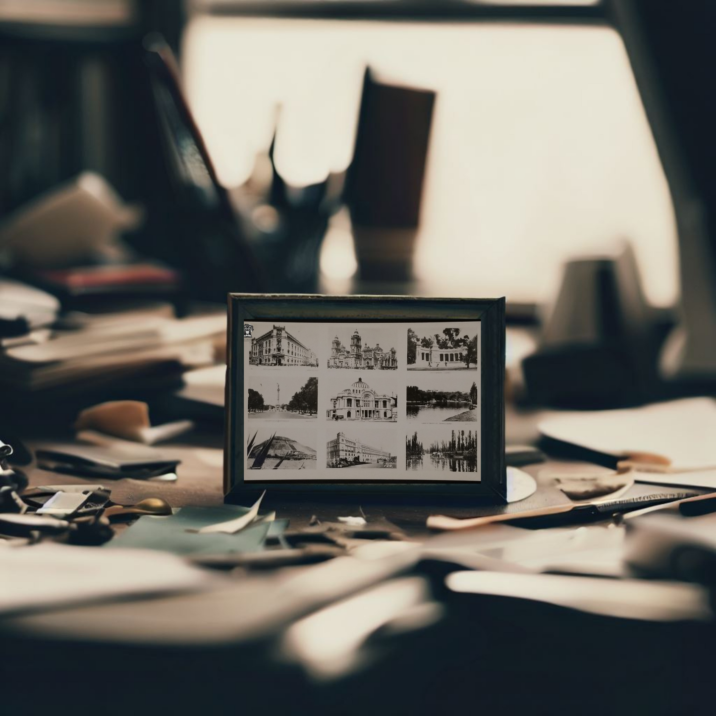 RPPC Picture Postcard - Mosaic Mexico City Historical Places Angel of Independence Chapultepec Cathedral