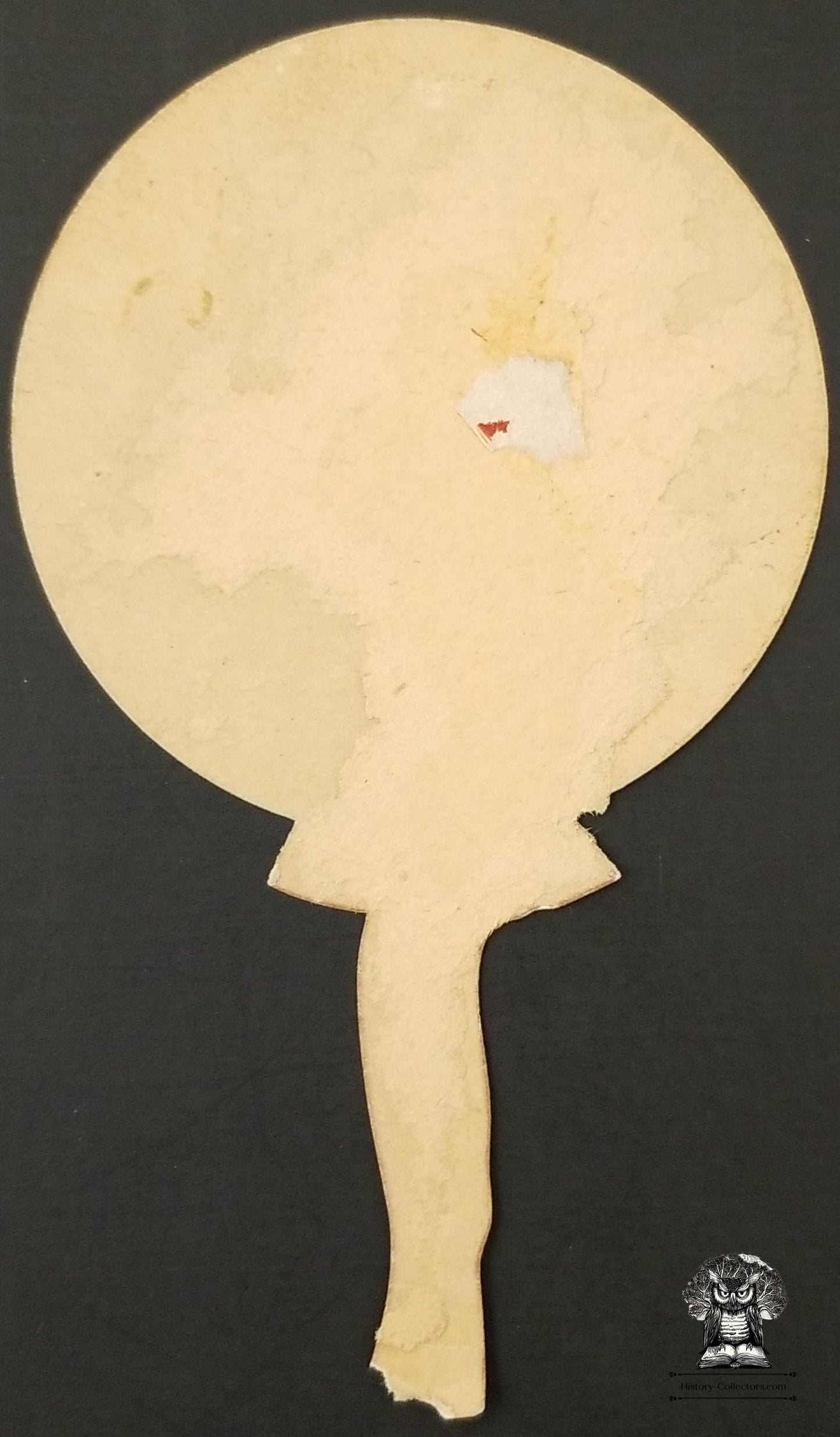 Victorian Christian Die Cut Fan Bookmark - Angel Cherub Floral Motif Illustration