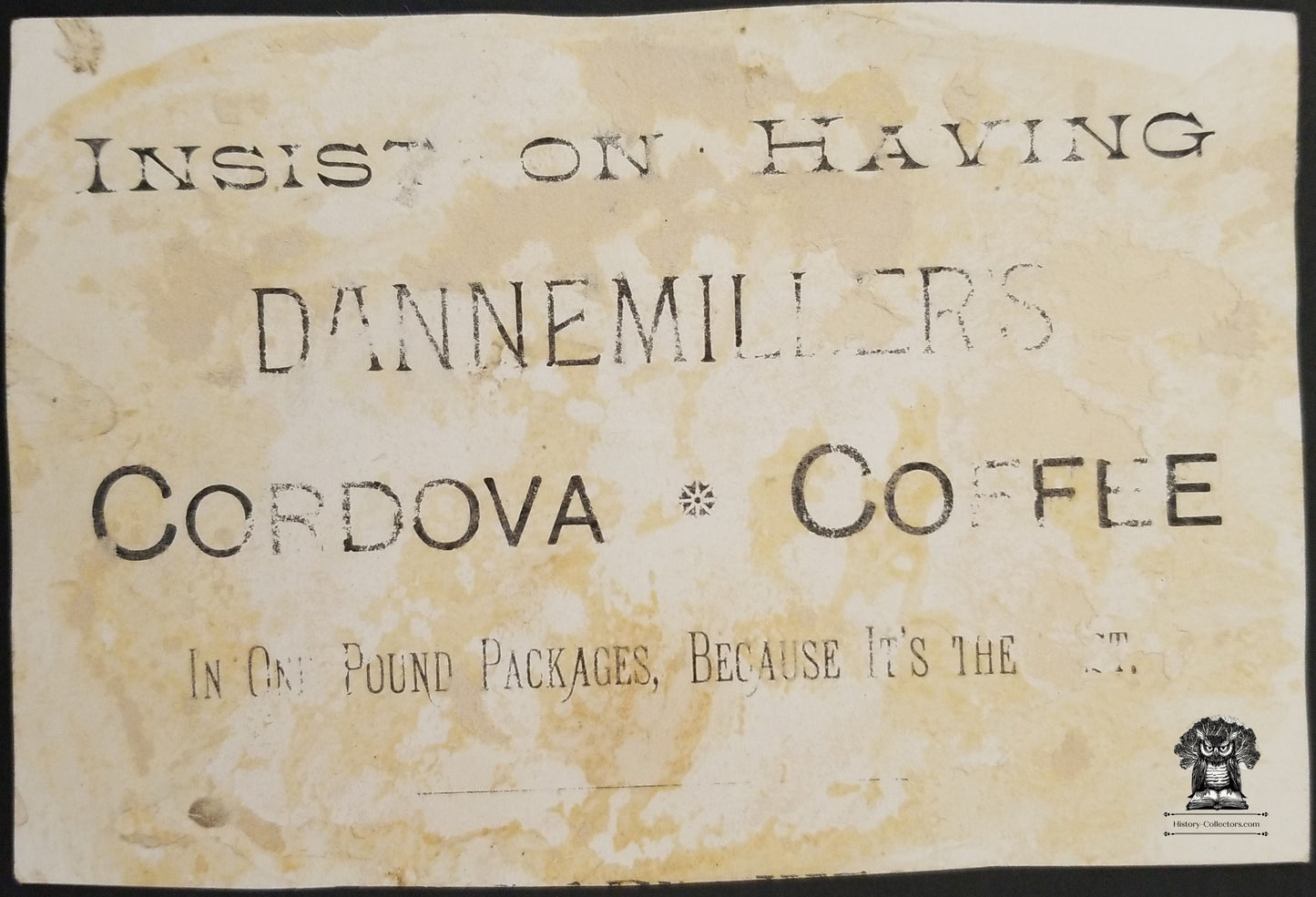Victorian Dannemillers Cordova Coffee Trade Card - Rural Country Wilderness Winter