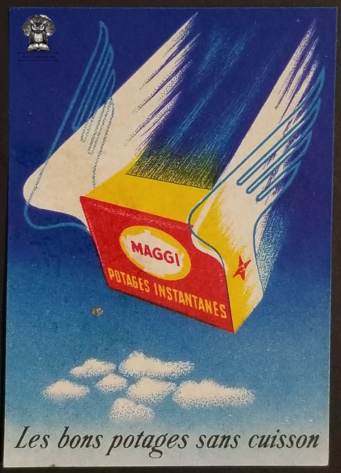 Vintage French Instant Soup Without Cooking Advertising Graphic