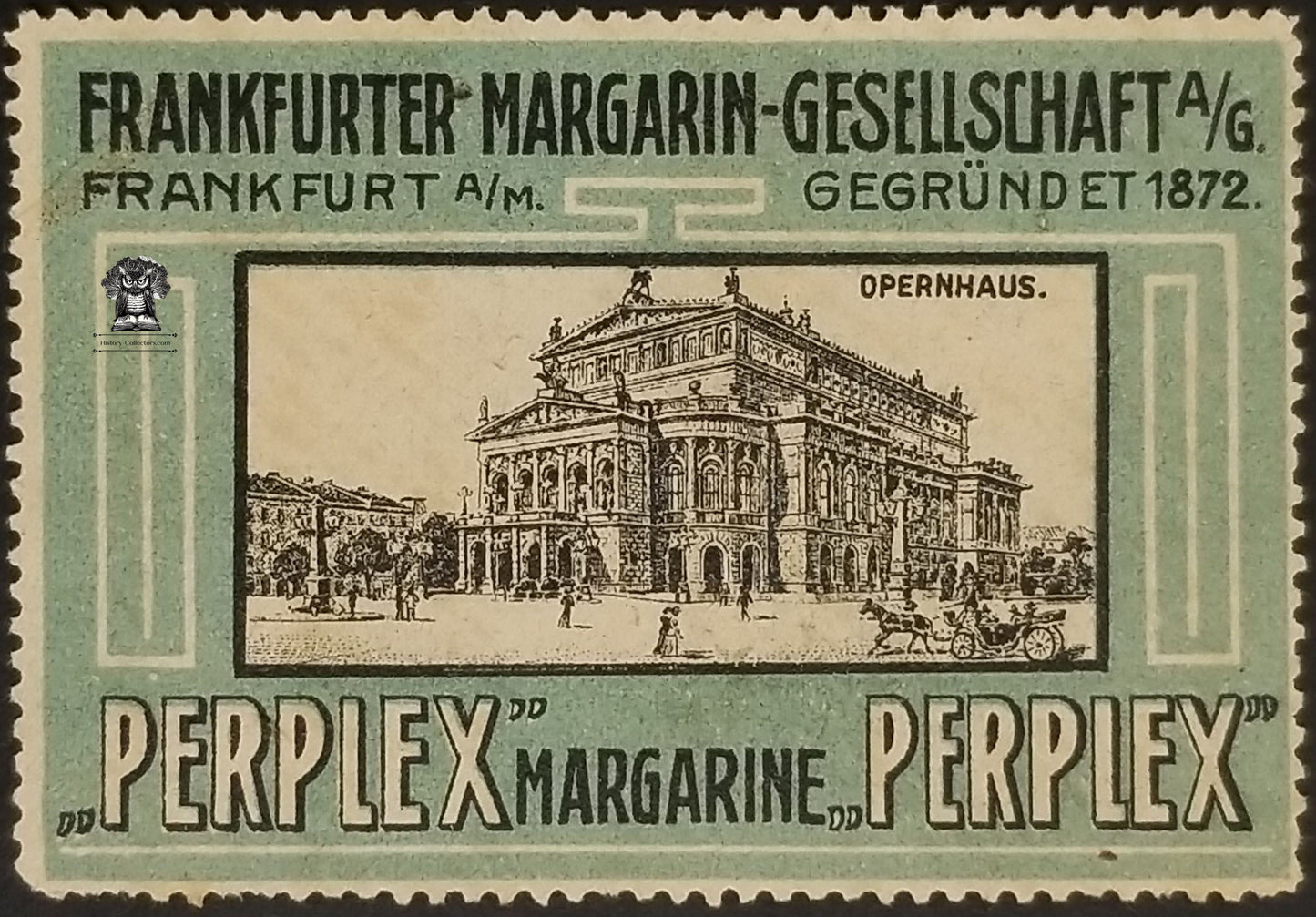 Vintage German Frankfurter Margarin Society Perplex Cinderella Poster Stamp - Germany