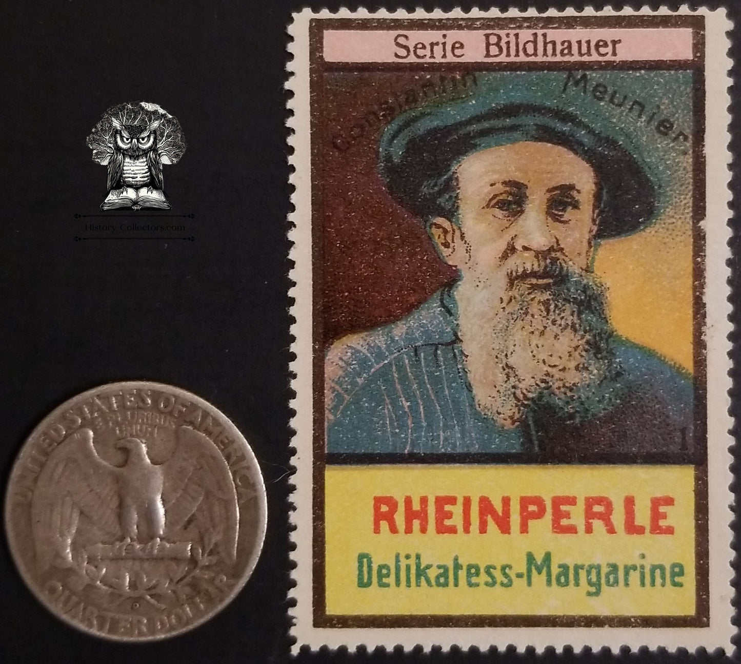 Vintage German Rheinperle Sculptors Series Cinderella Poster Stamp - Germany