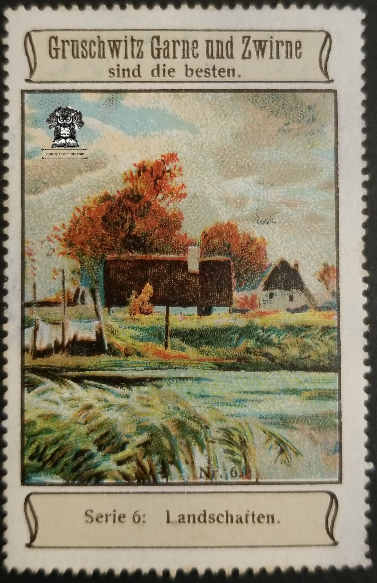 Vintage Gruschwitz Yarns and Twines Advertising Cinderella Poster Stamp - Germany