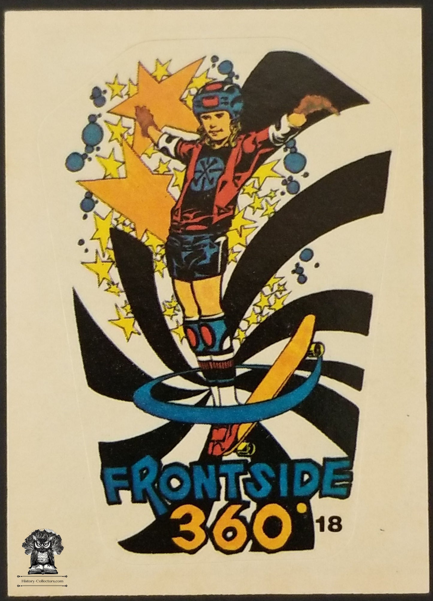 Vintage Skateboard Sticker Frontside 360 Retro Graphic Dog Town Soul Skating