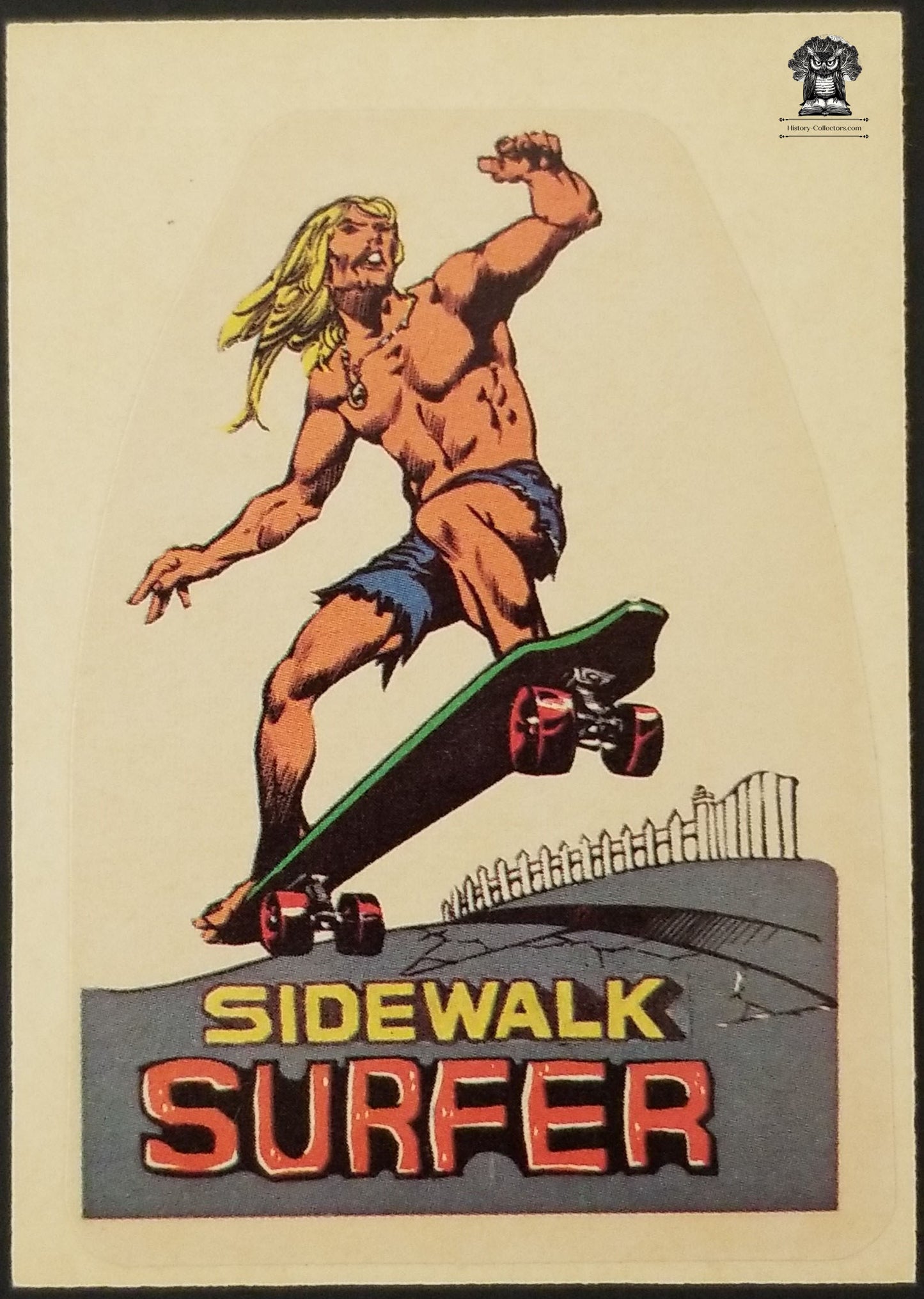 Vintage Skateboard Sticker Sidewalk Surfer Retro Graphic Dog Town Soul Skating