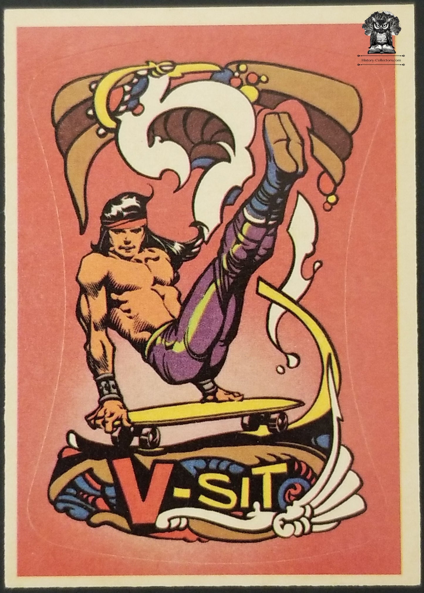 Vintage Skateboard Sticker V-Sit Retro Graphic Dog Town Soul Skating Thrasher