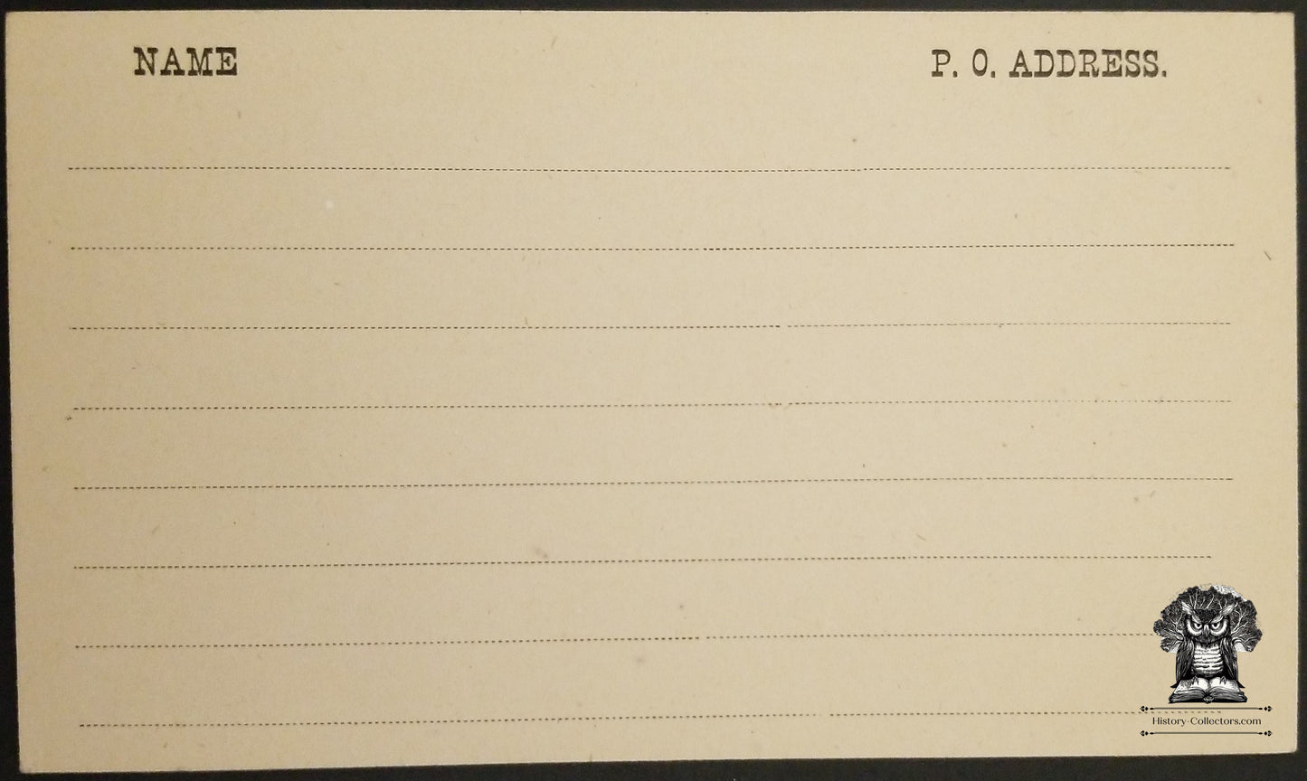 c1880s W & LE Gurley Advertising Reply Postcard - Troy NY - Technical Innovation Surveying Instruments - One Cent Liberty Postal Card - Scott UX5