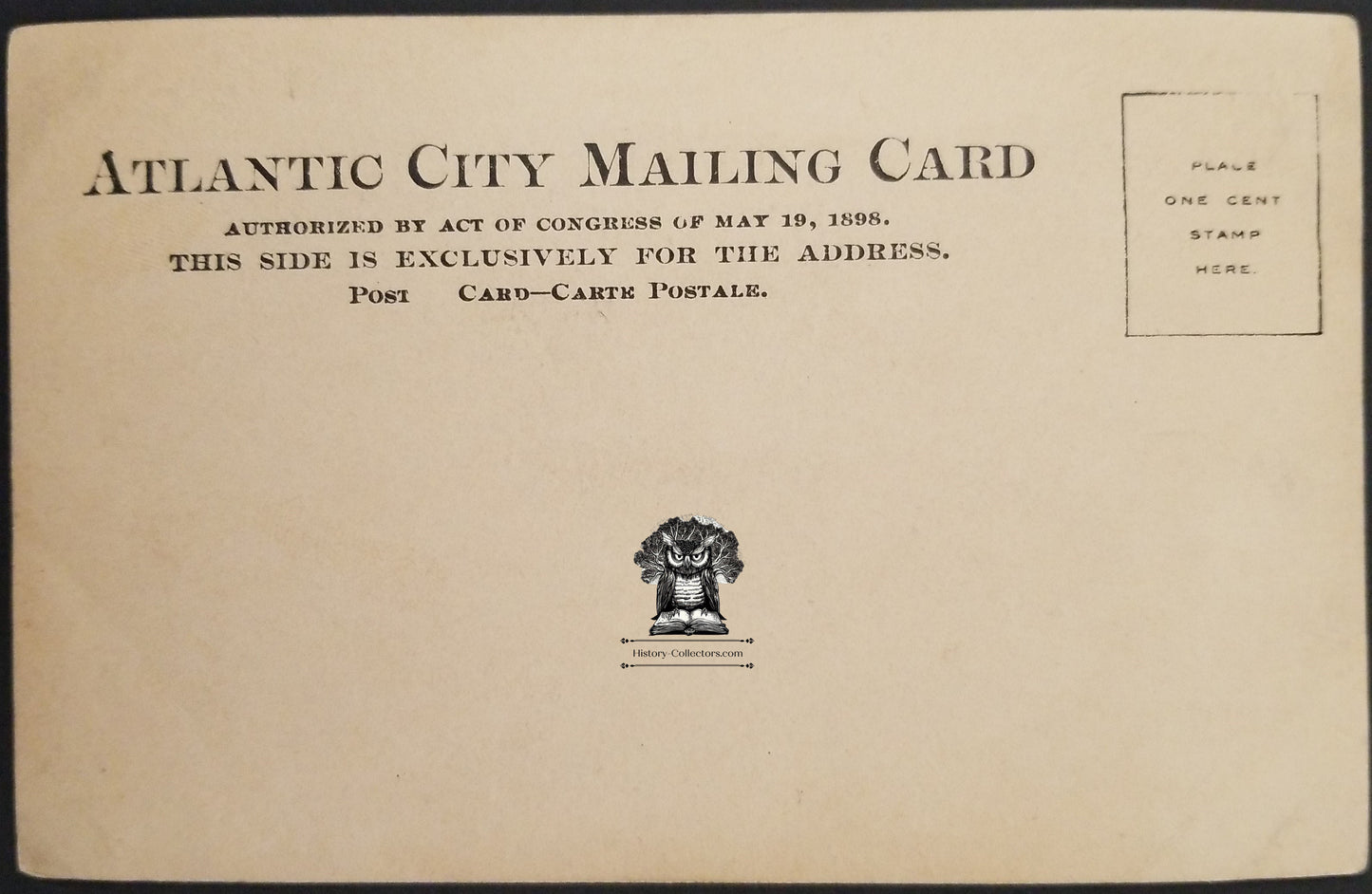 c1898 Atlantic City NJ Boardwalk Tourist Mailing Card - Real Picture Postcard RPPC - Three Dapper Gentlemen In Suits Bow Ties