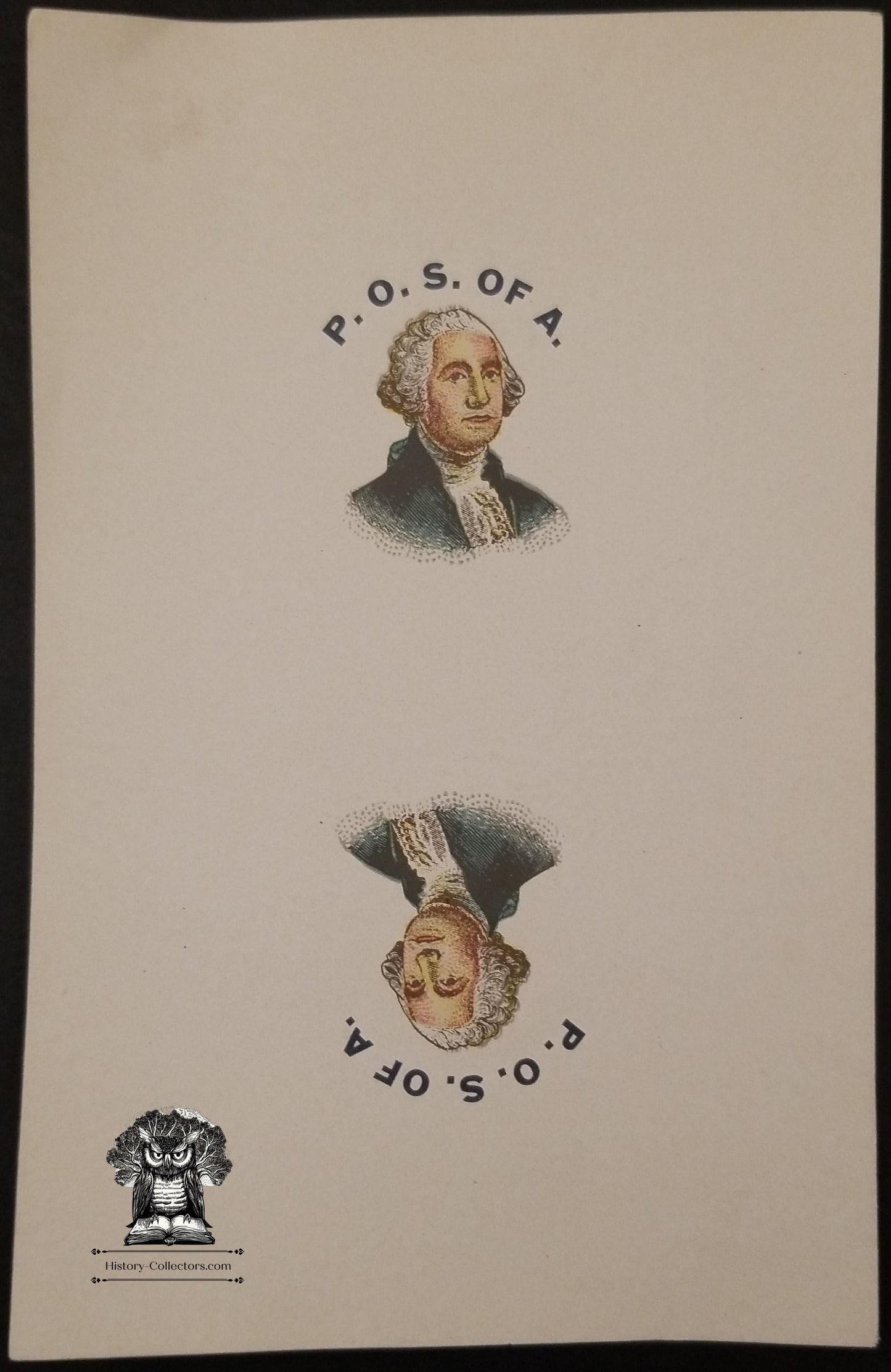 c1900 Celluloid Pinback Proof Die Cut - George Washington Fraternal Patriotic Order Sons of America