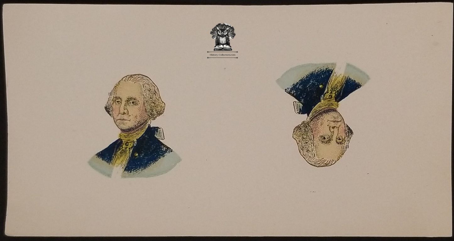 c1900 Celluloid Pinback Proof Die Cut - Patriotic George Washington Bust