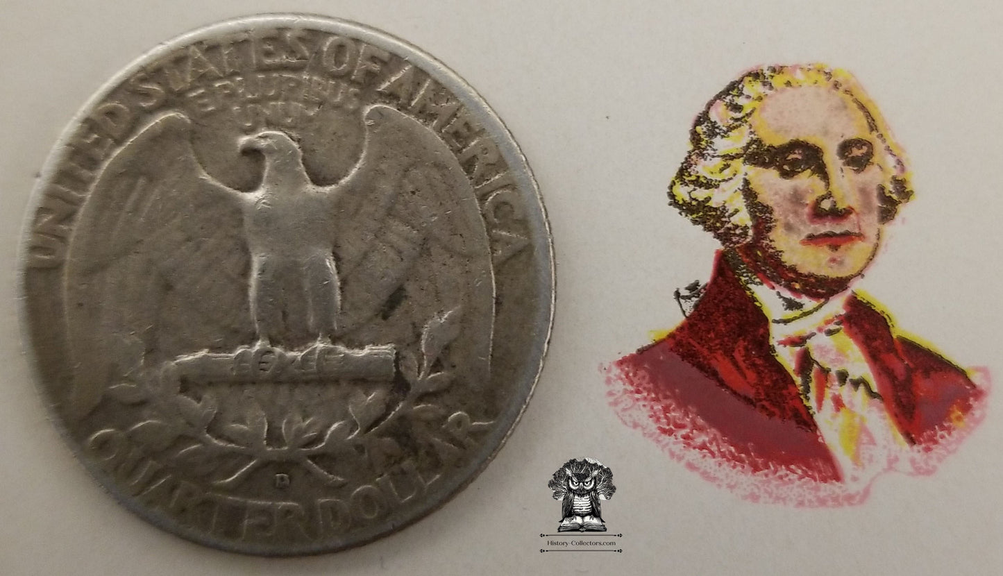 c1900 Celluloid Pinback Proof Die Cut - Patriotic George Washington Portrait
