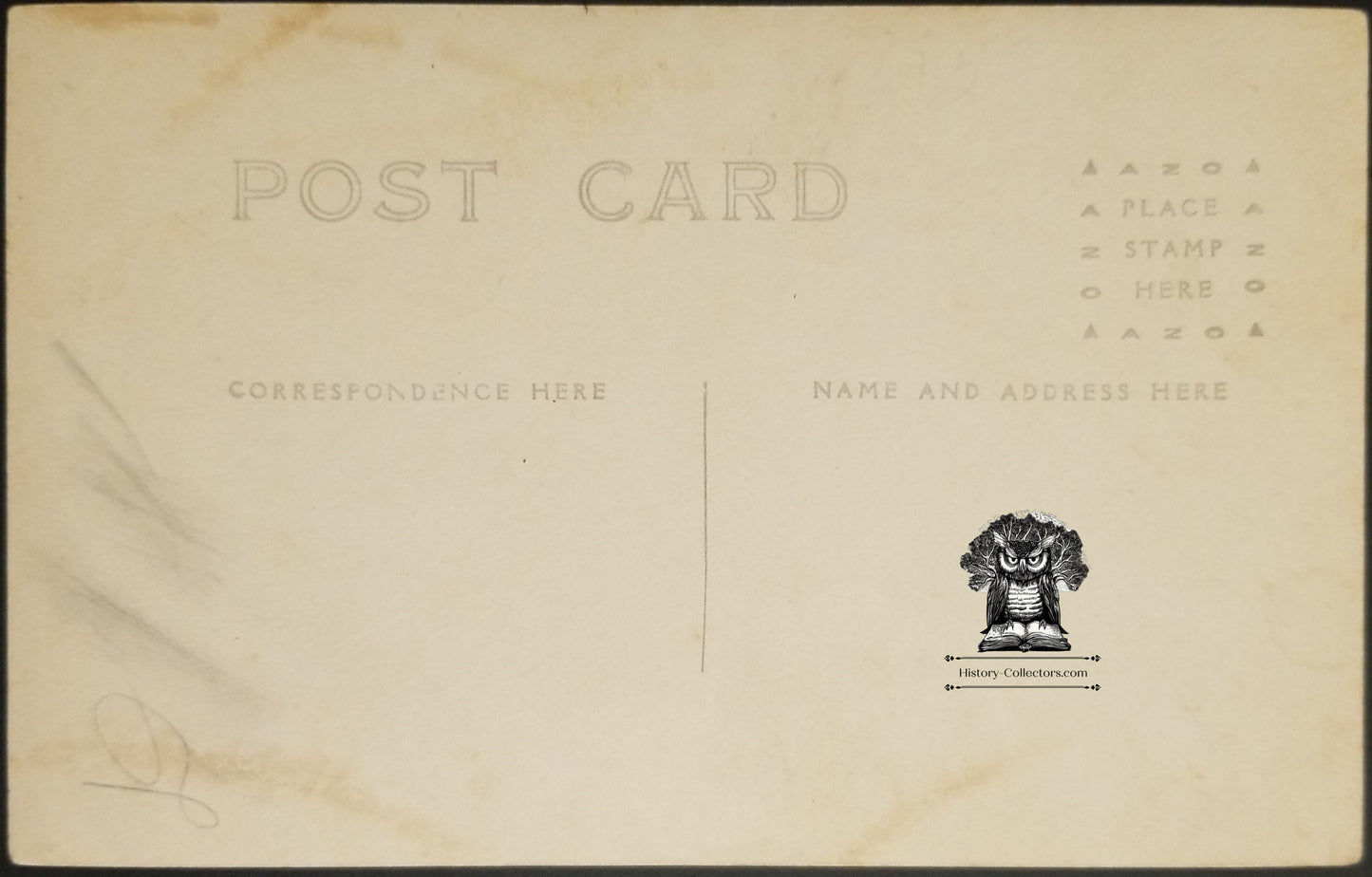 c1904 RPPC Picture Postcard - Baby Child Carriage Stroller Bassinet - AZO Stamp Box