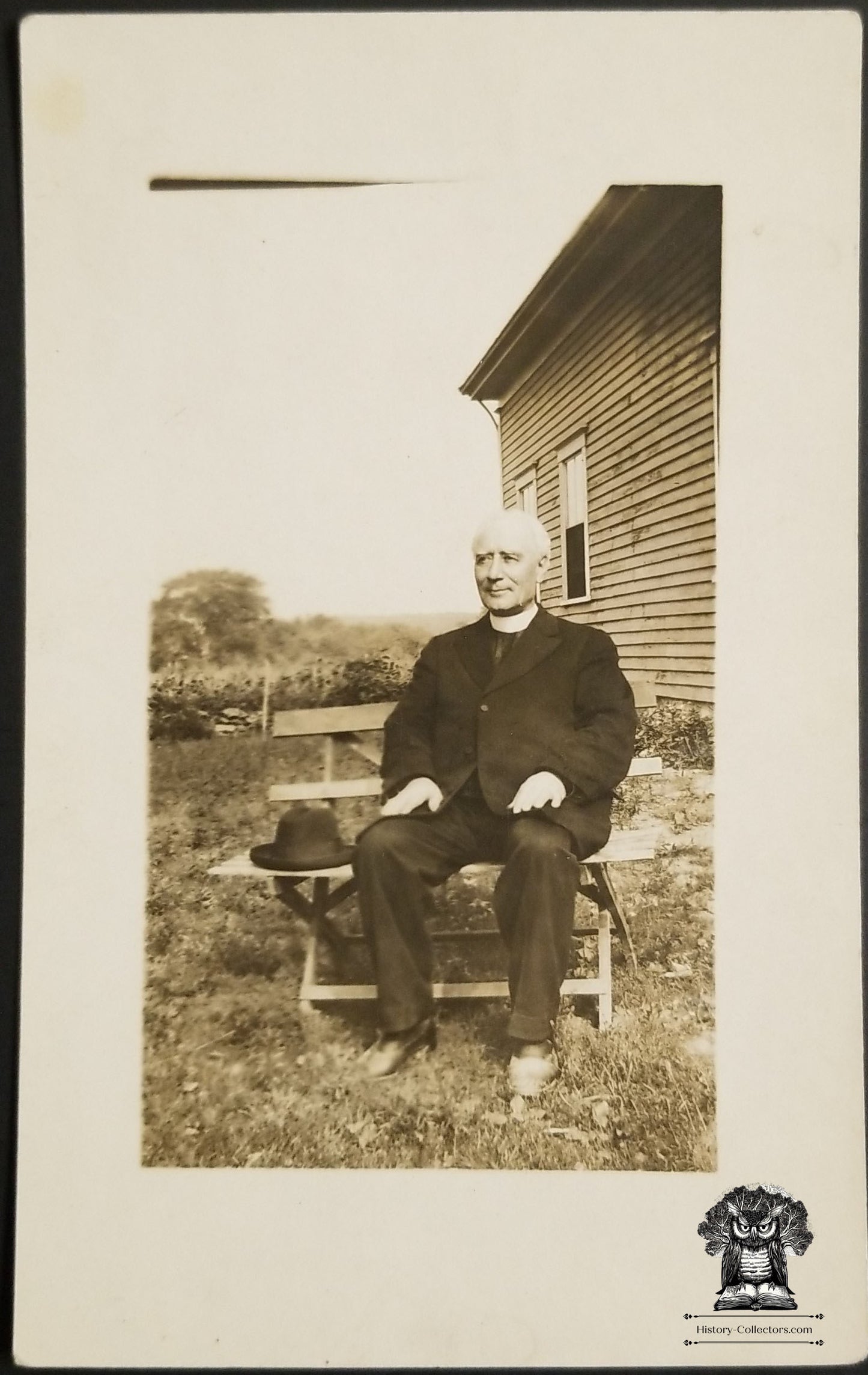 c1904 RPPC Picture Postcard - Religious Priest Minister Clergy Rural Farm - AZO Stamp Box