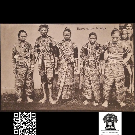 c1910 Bagobos Lamboadga Philippine Islands Postcard - Lumad Tribe - J. Beck Photographer - American Colonial Period