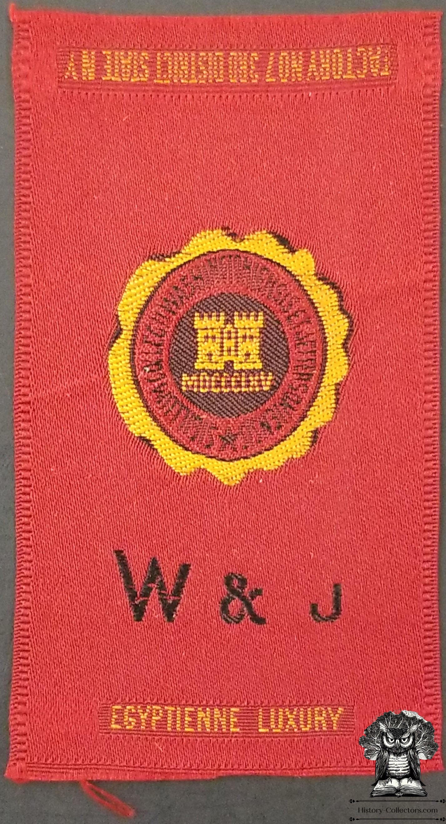 c1910 Washington & Jefferson College Pennsylvania Tobacco Silk - Egyptienne Luxury