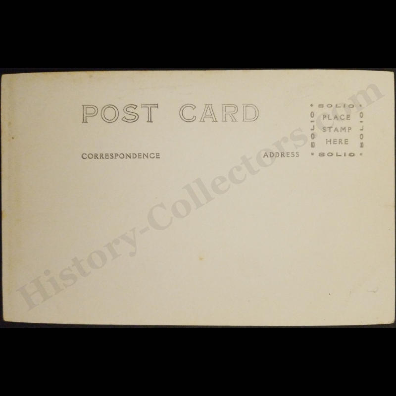 c1916 U.S. Army Soldiers Standing In Casual Formation RPPC Real Photo Postcard - Unidentified - SOLIO Stamp Box - WWI Era