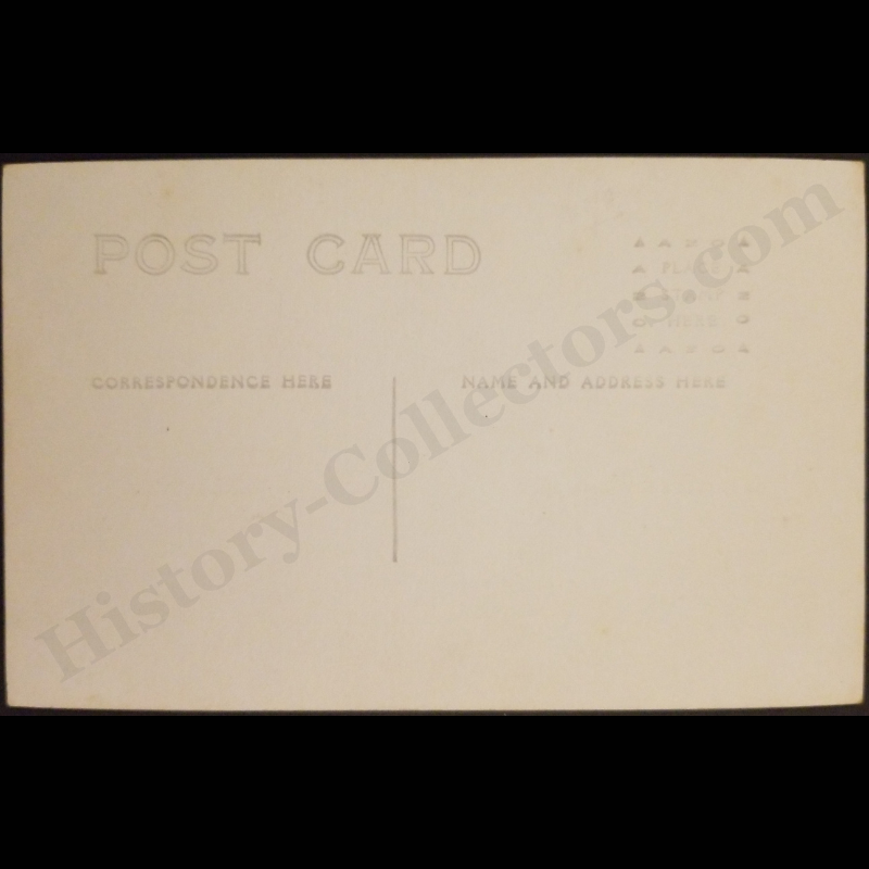 c1917 U.S. Army Soldiers Inside Pup Tent RPPC Real Photo Postcard - Field Encampment - Unidentified - AZO Stamp Box - WWI Era