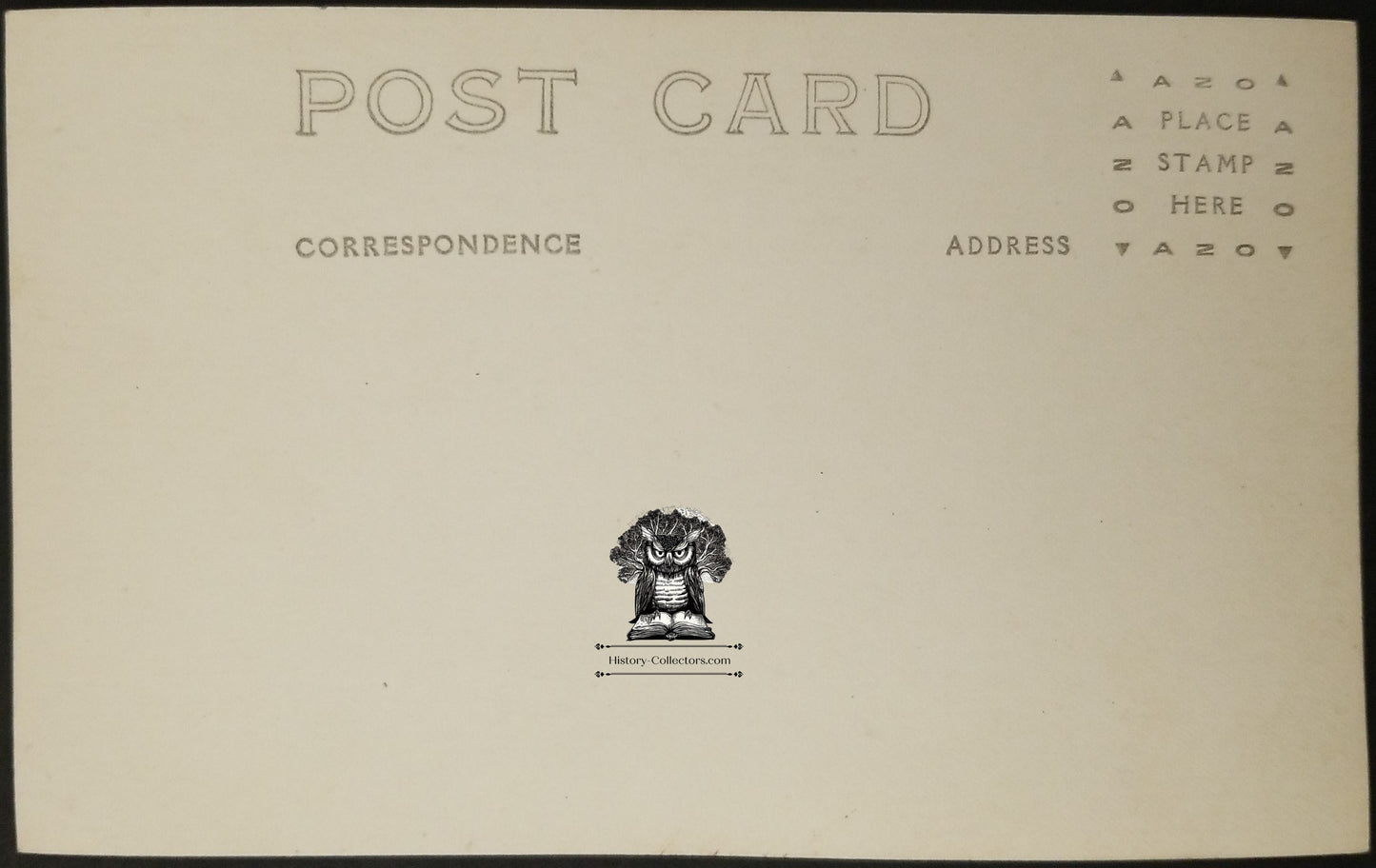 c1918 RPPC Picture Postcard - Post WWI US Army Calvary Horse Rearing Naval Military Transit Port - AZO Stamp Box