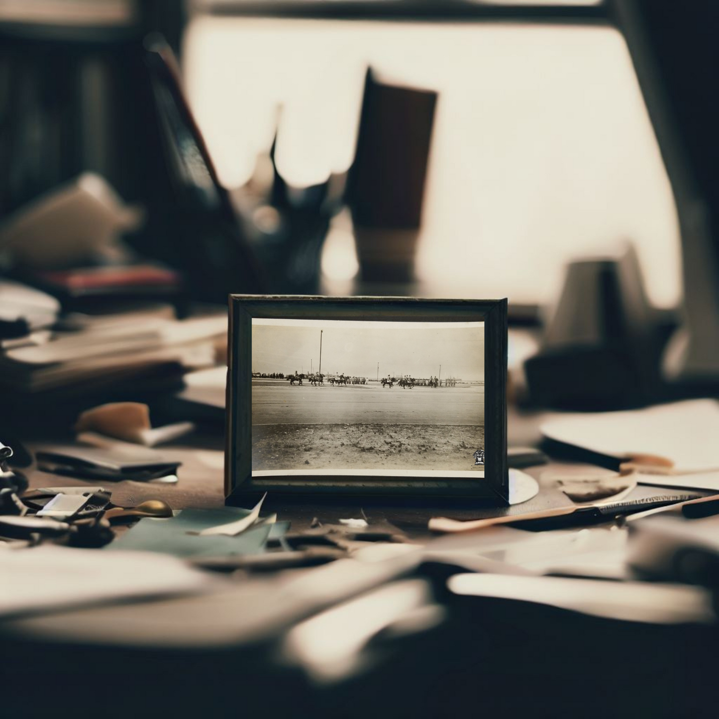 c1918 RPPC Picture Postcard - Post WWI US Army Calvary March Naval Military Transit Point Embarkation - AZO Stamp Box