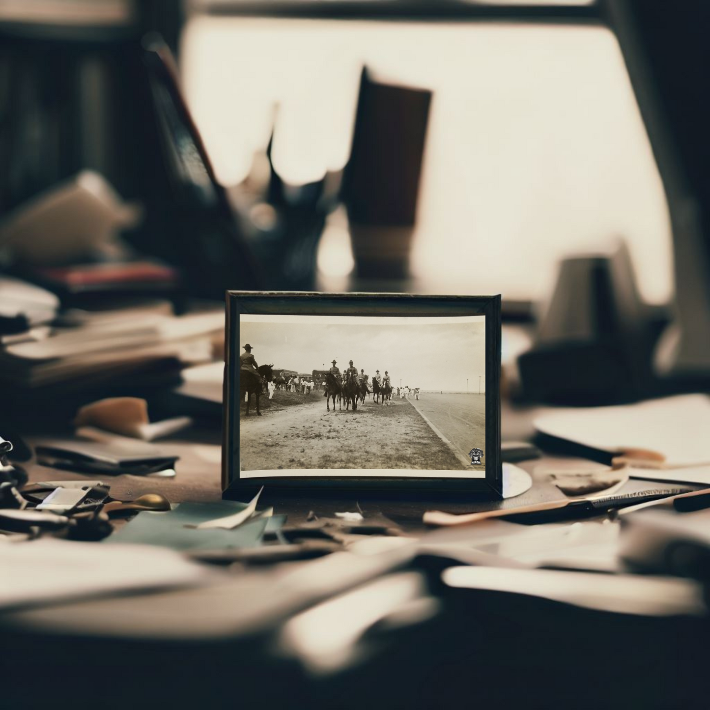 c1918 RPPC Picture Postcard - Post WWI US Army Calvary Naval Military Transit Point Embarkation Port - AZO Stamp Box