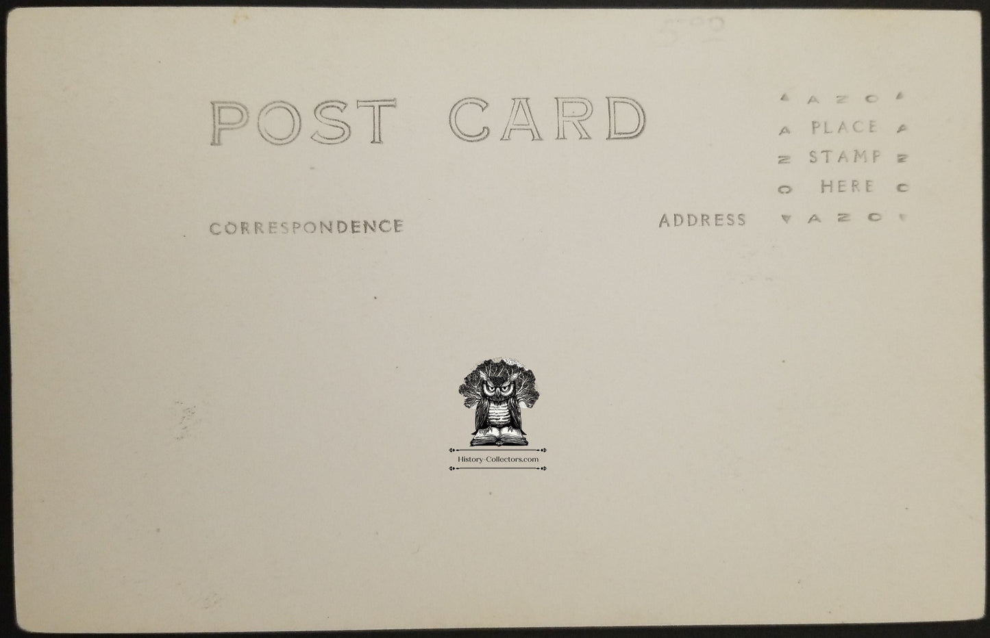 c1918 RPPC Picture Postcard - Rural Mainstreet Winter Blizzard Snow Storm - AZO Stamp Box