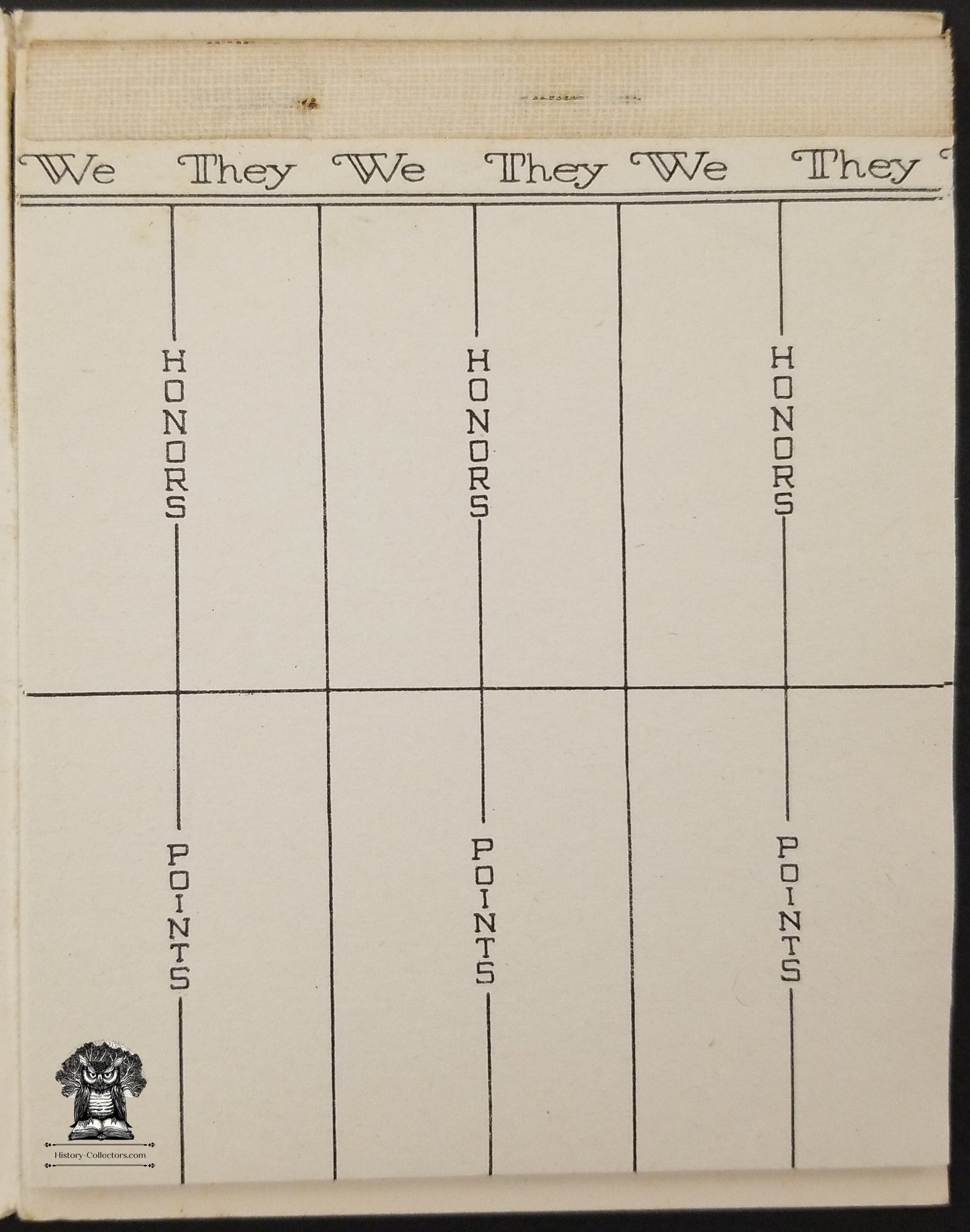 c1920 Bridge Card Game Tally Booklet - P F Volland Vogue Style Swan Maiden Fable