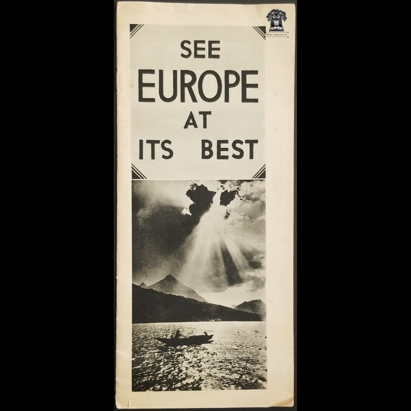 c1920s College Travel Club Europe Tourism Advertising Brochure - Steamship Train Rail Travel - 154 Boylston St Boston MA