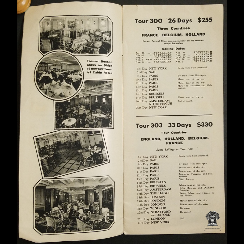 c1920s College Travel Club Europe Tourism Advertising Brochure - Steamship Train Rail Travel - 154 Boylston St Boston MA