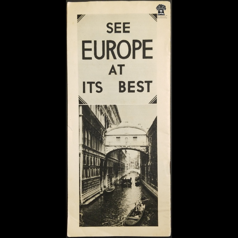 c1920s College Travel Club Europe Tourism Advertising Brochure - Steamship Train Rail Travel - 154 Boylston St Boston MA