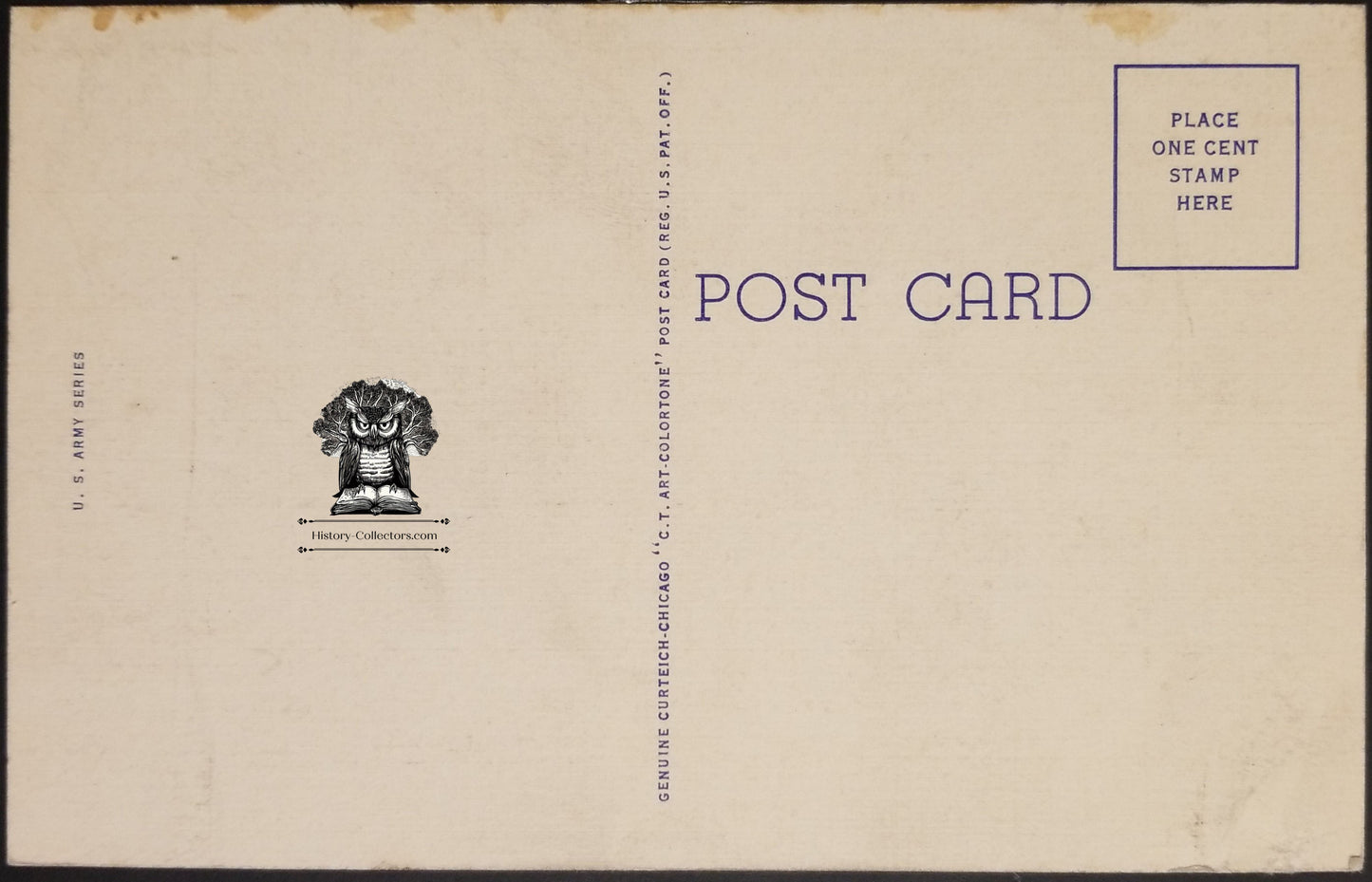c1930s - 40s US Armored Regiment Linen Postcard - Signal Corp Photos - US Army Series - Teich & Co Chicago IL